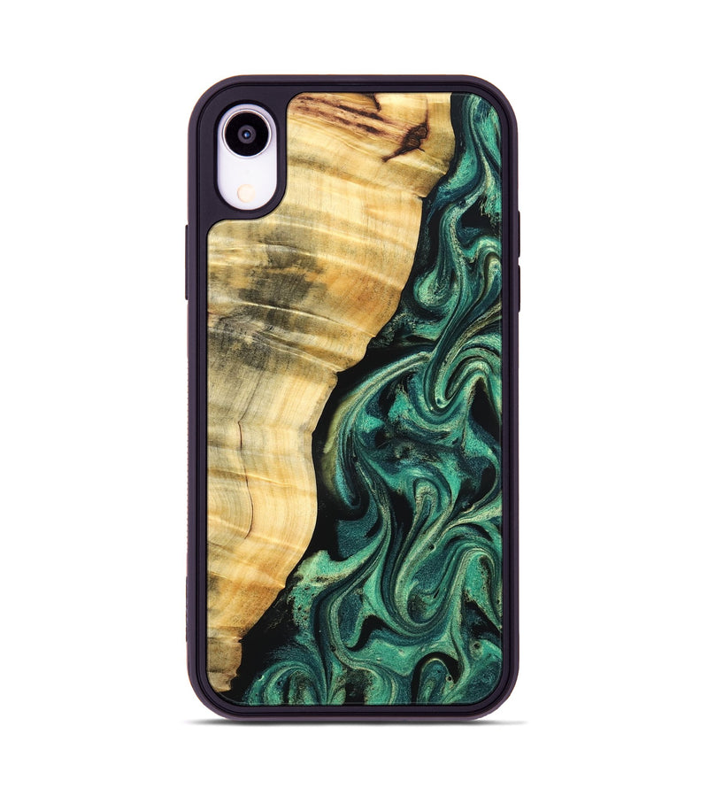 iPhone Xr Wood Phone Case - Mikala (Green, 832736)