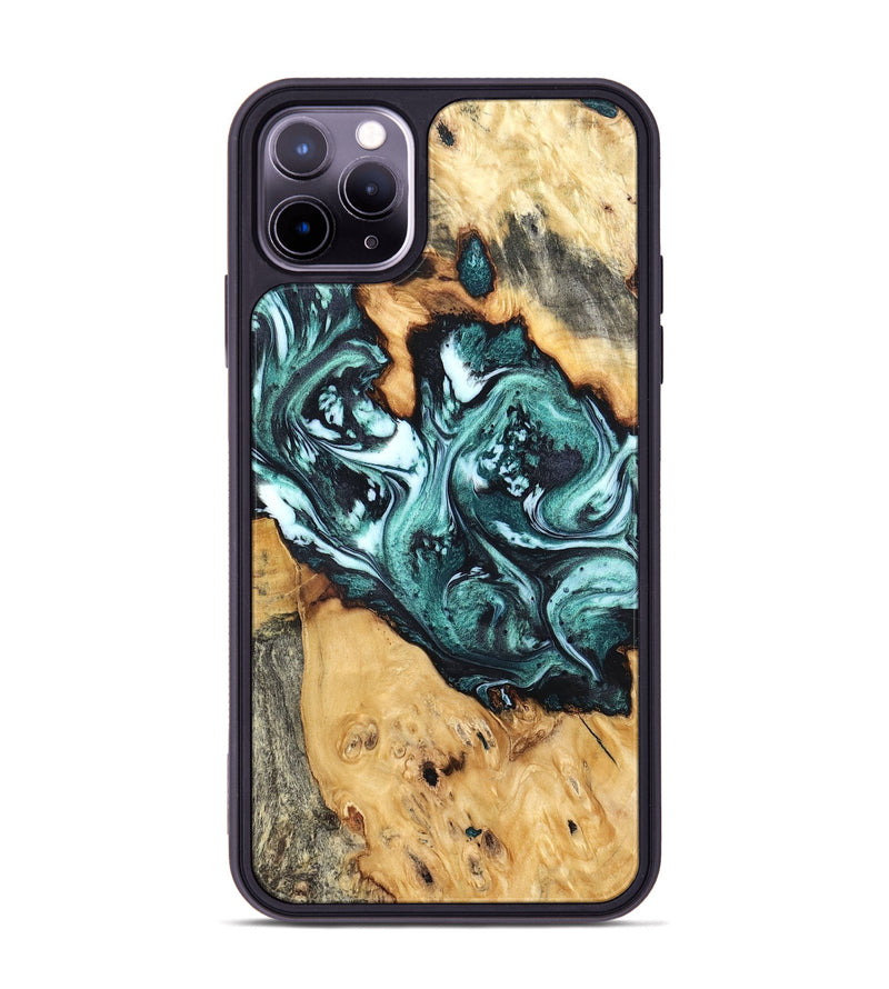 iPhone 11 Pro Max Wood Phone Case - Bentley (Green, 832737)