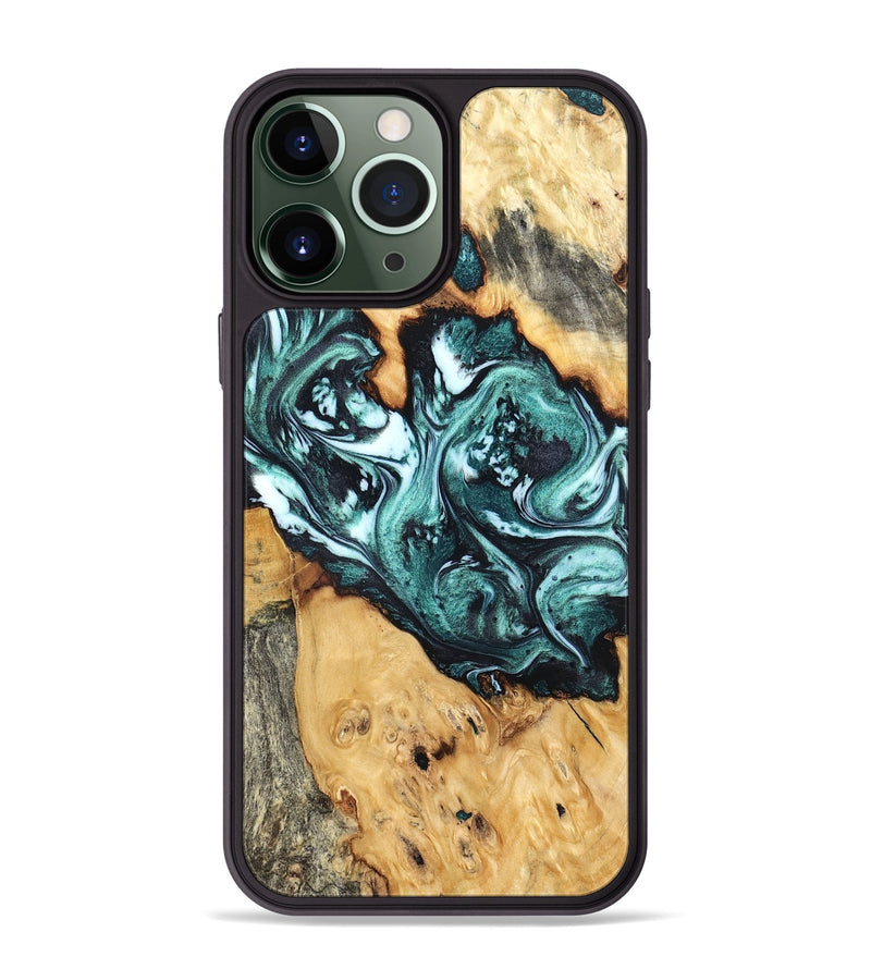 iPhone 13 Pro Max Wood Phone Case - Bentley (Green, 832737)