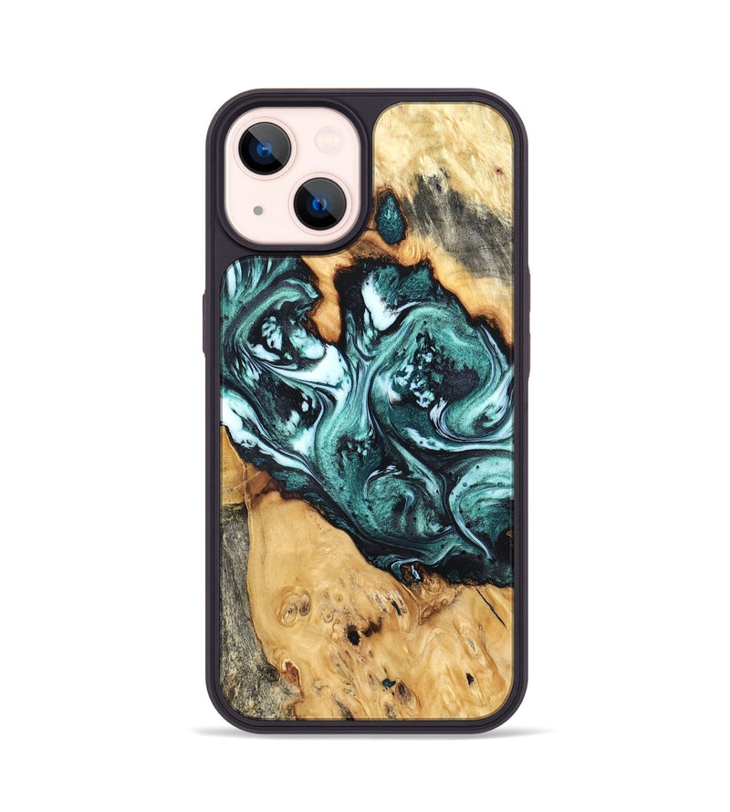 iPhone 14 Wood Phone Case - Bentley (Green, 832737)