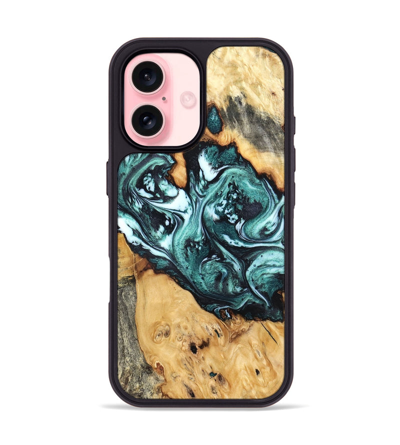 iPhone 16 Wood Phone Case - Bentley (Green, 832737)