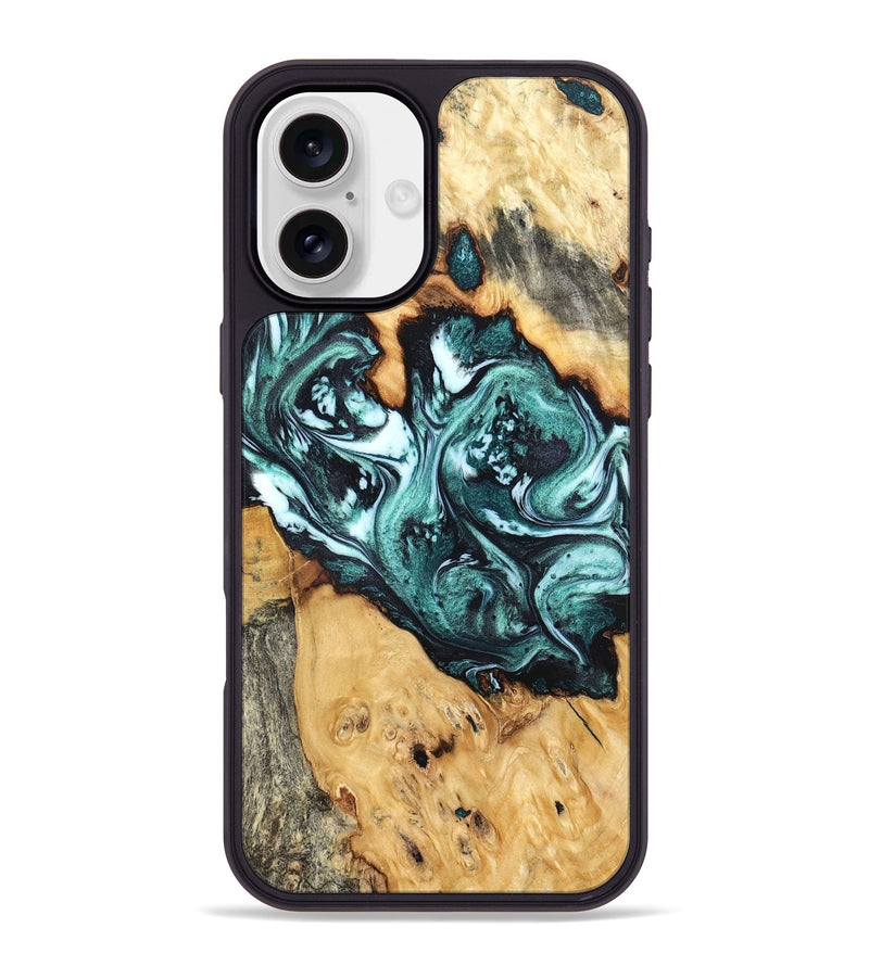 iPhone 16 Plus Wood Phone Case - Bentley (Green, 832737)