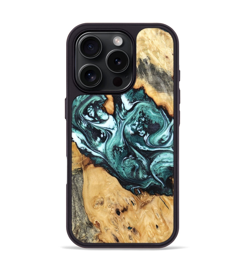 iPhone 16 Pro Wood Phone Case - Bentley (Green, 832737)