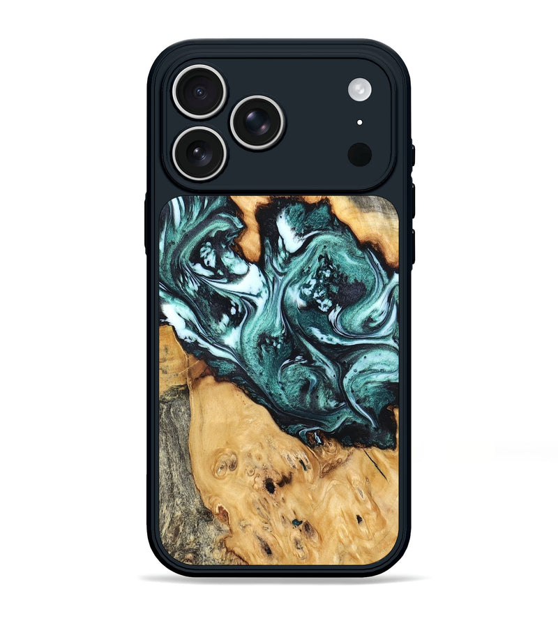 iPhone 17 Pro Max Wood Phone Case - Bentley (Green, 832737)