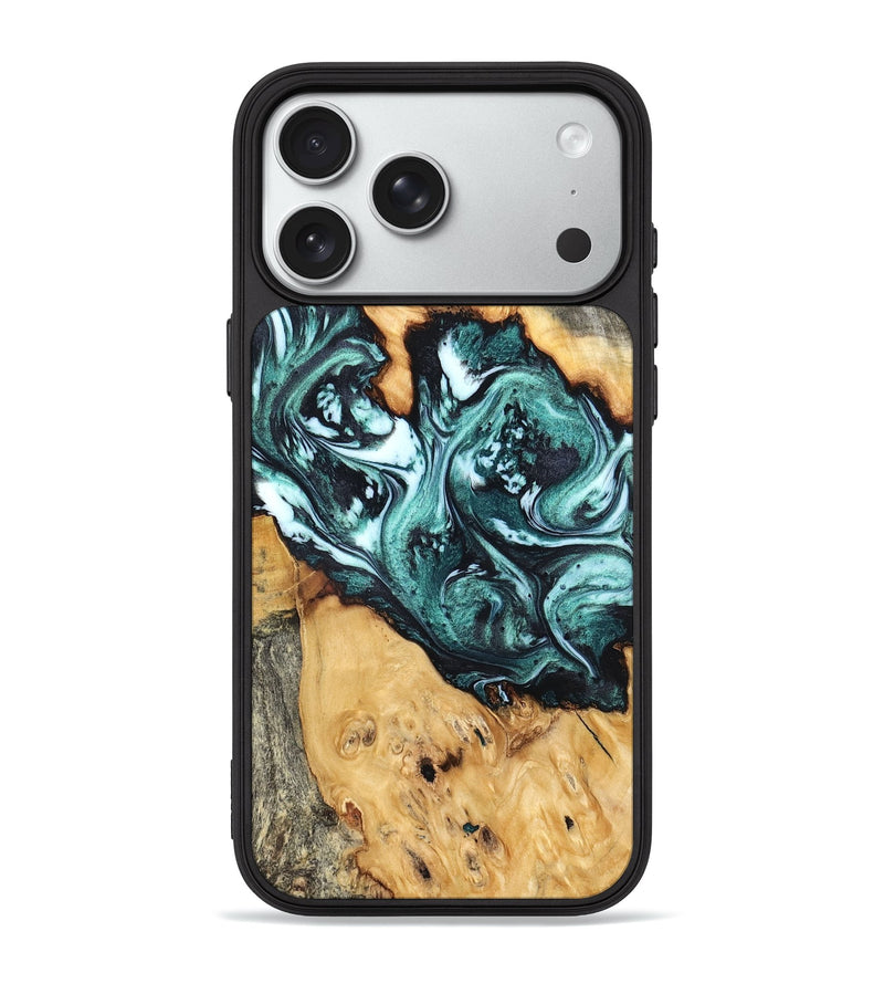 iPhone 18 Pro Max Wood Phone Case - Bentley (Green, 832737)