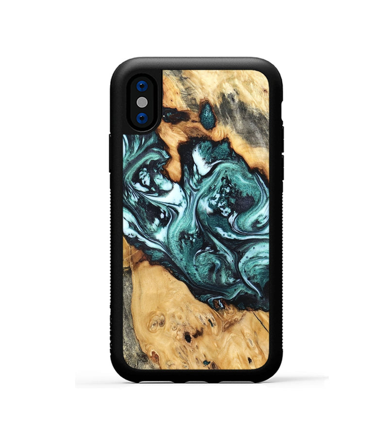 iPhone Xs Wood Phone Case - Bentley (Green, 832737)