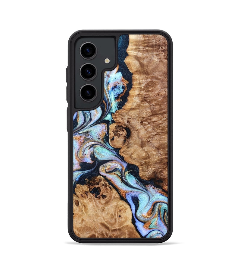 Galaxy S24 Wood Phone Case - Lane (Teal & Gold, 832738)