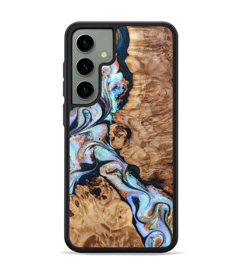 Galaxy S24 Plus Wood Phone Case - Lane (Teal & Gold, 832738)