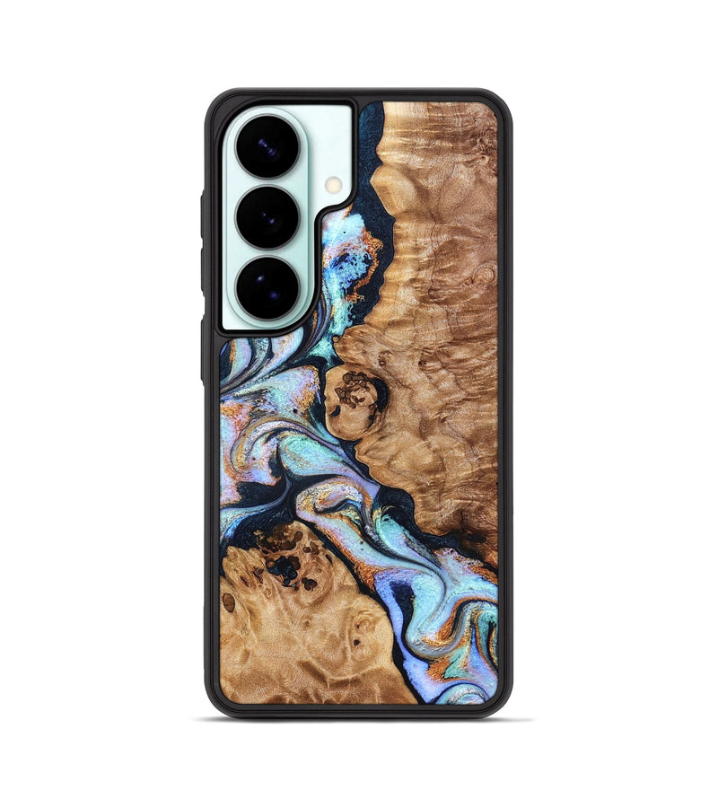 Galaxy S26 Wood Phone Case - Lane (Teal & Gold, 832738)