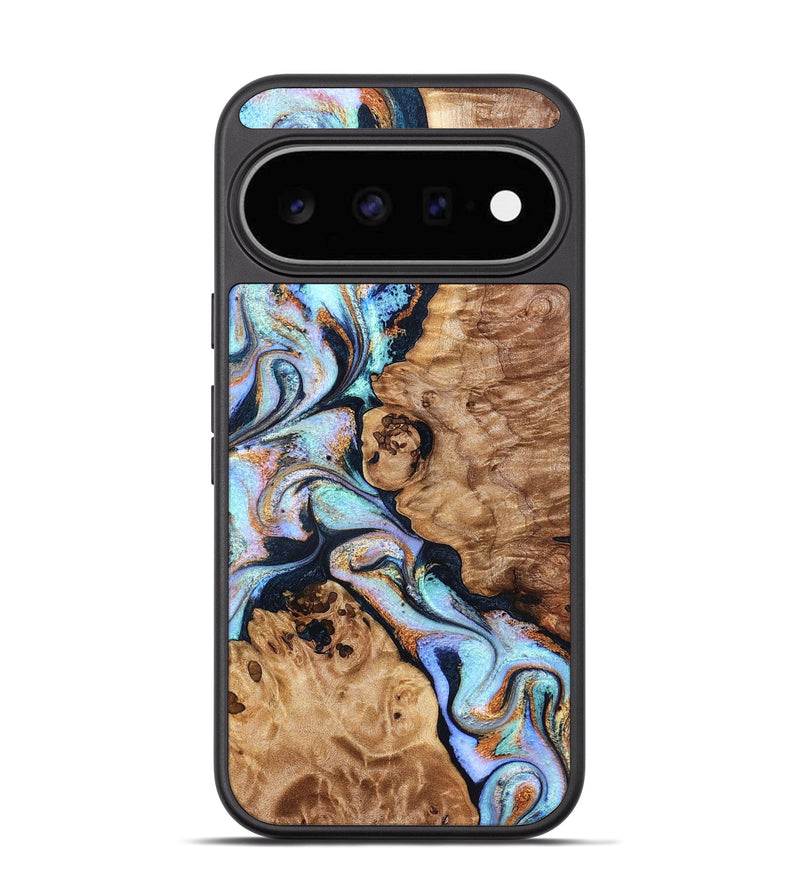 Pixel 11 Wood Phone Case - Lane (Teal & Gold, 832738)