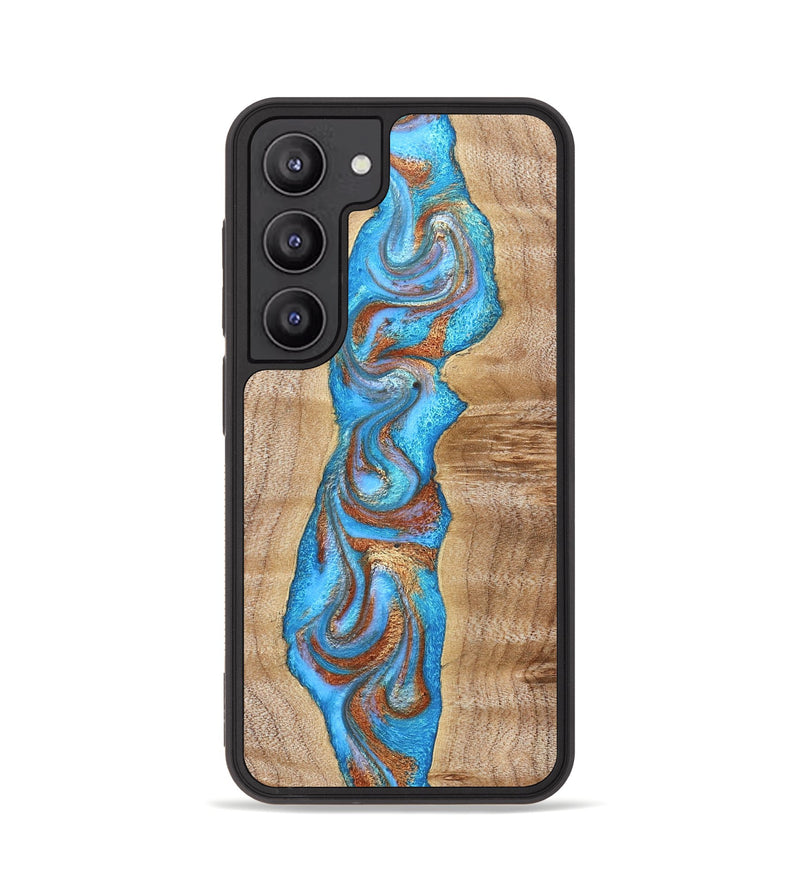Galaxy S23 Wood Phone Case - Zoya (Teal & Gold, 832739)