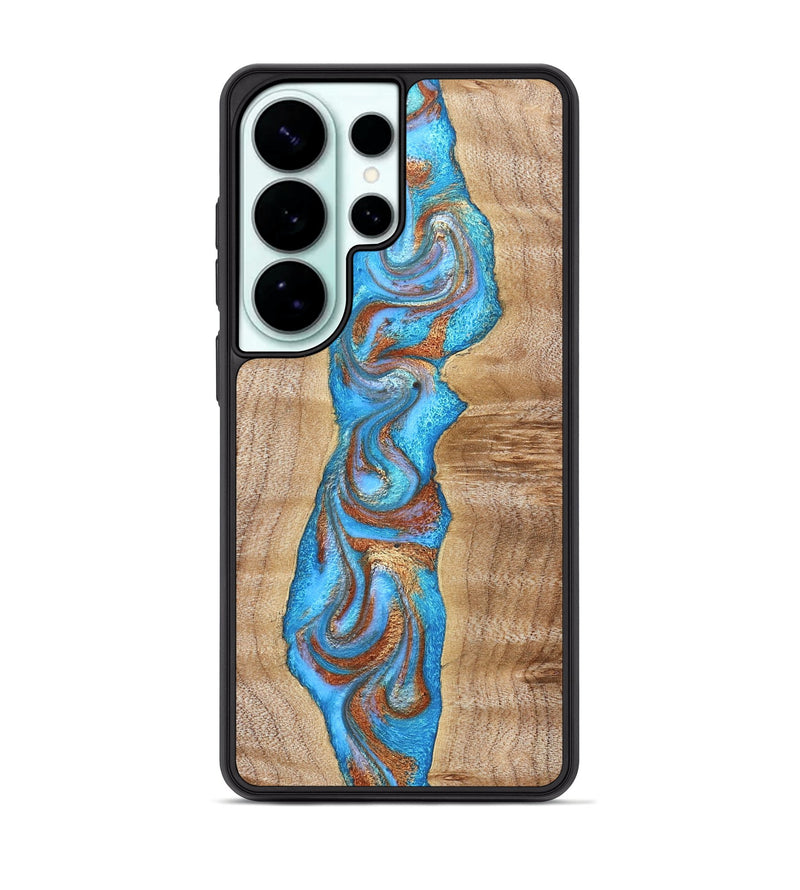 Galaxy S26 Ultra Wood Phone Case - Zoya (Teal & Gold, 832739)