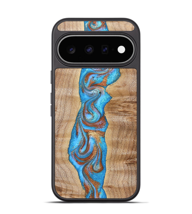 Pixel 11 Wood Phone Case - Zoya (Teal & Gold, 832739)