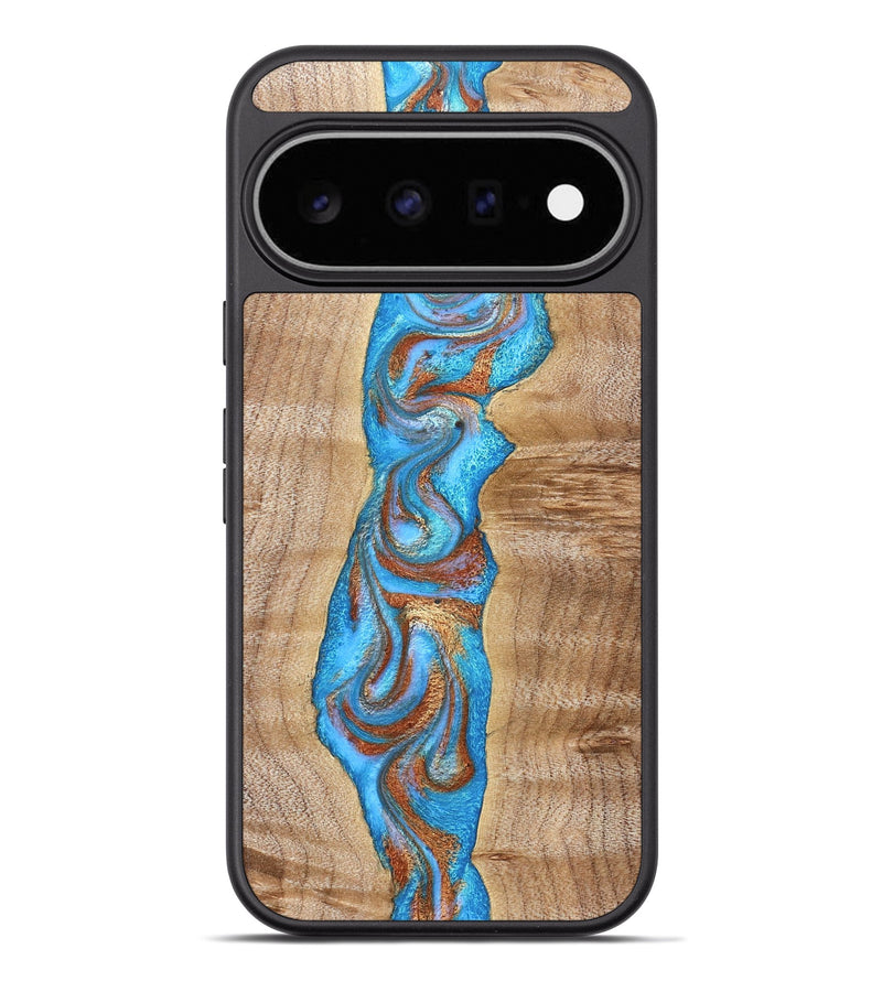 Pixel 11 Pro XL Wood Phone Case - Zoya (Teal & Gold, 832739)
