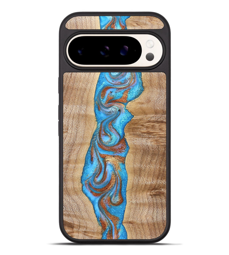 Pixel 9 Pro XL Wood Phone Case - Zoya (Teal & Gold, 832739)