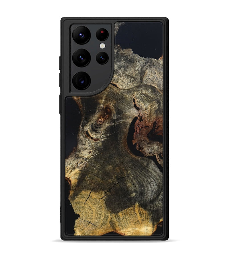 Galaxy S22 Ultra Wood Phone Case - Leilani (Pure Black, 832741)