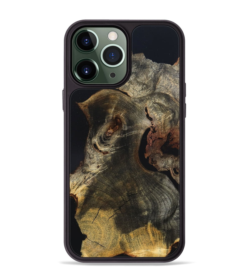 iPhone 13 Pro Max Wood Phone Case - Leilani (Pure Black, 832741)