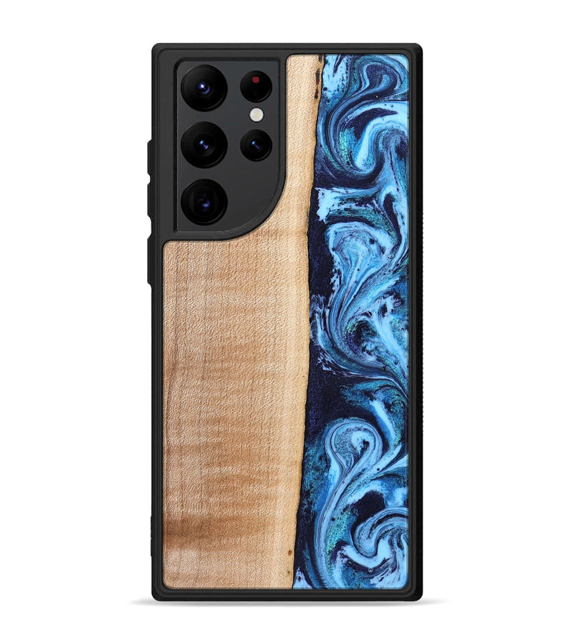 Galaxy S22 Ultra Wood Phone Case - Gordon (Blue, 832758)