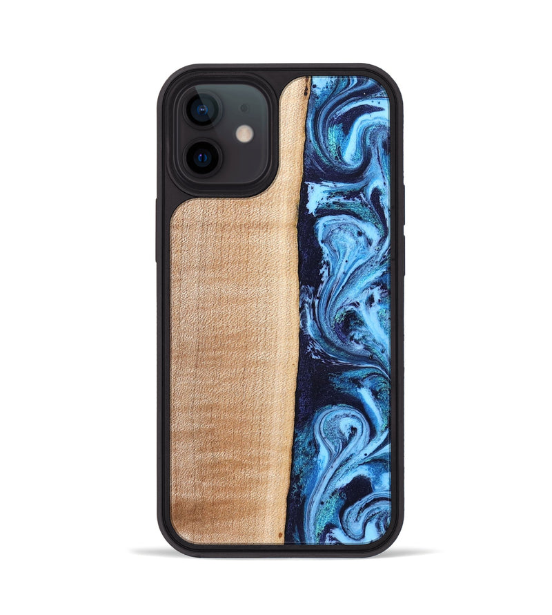 iPhone 12 Wood Phone Case - Gordon (Blue, 832758)