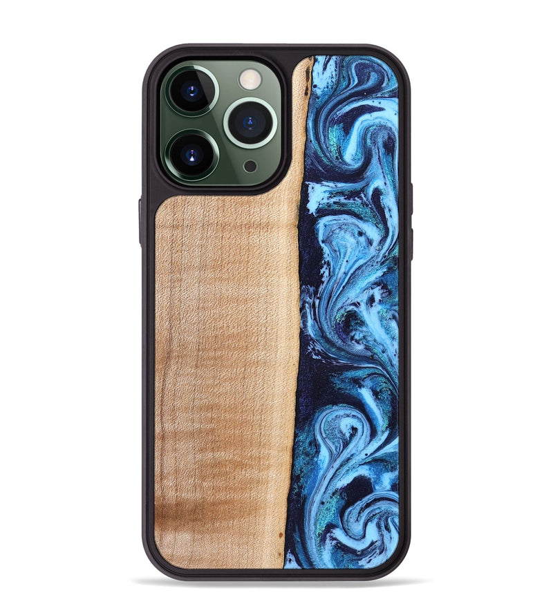 iPhone 13 Pro Max Wood Phone Case - Gordon (Blue, 832758)