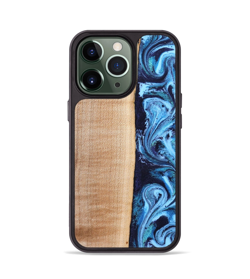iPhone 13 Pro Wood Phone Case - Gordon (Blue, 832758)