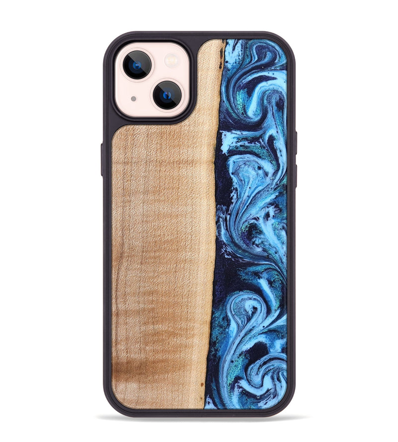 iPhone 14 Plus Wood Phone Case - Gordon (Blue, 832758)