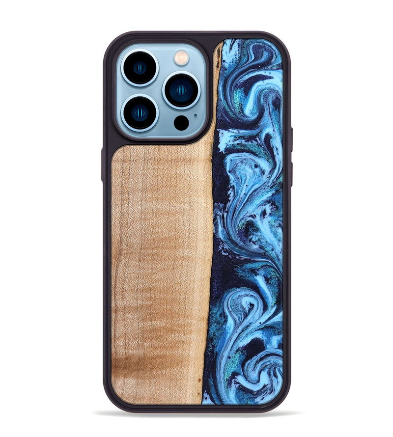 iPhone 14 Pro Max Wood Phone Case - Gordon (Blue, 832758)