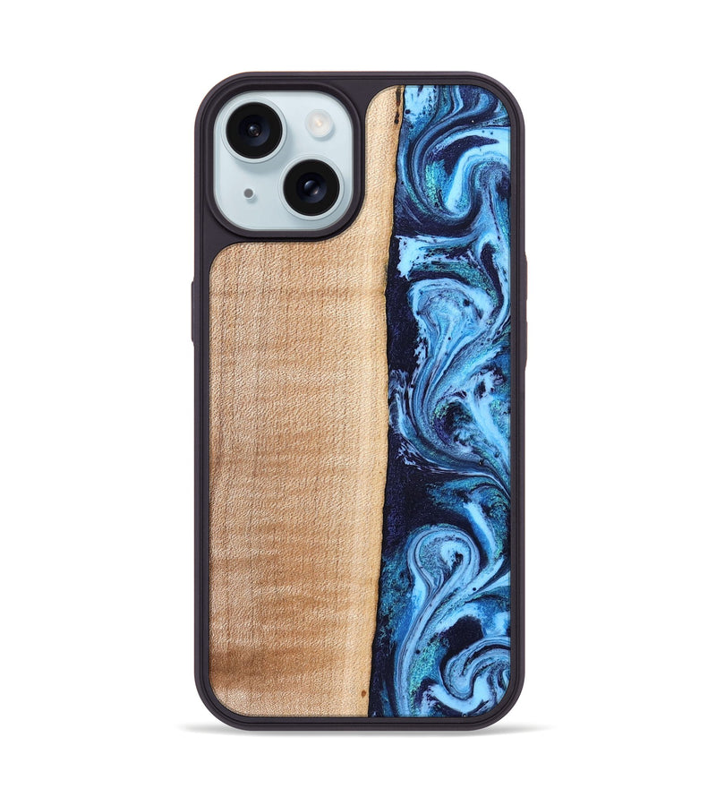 iPhone 15 Wood Phone Case - Gordon (Blue, 832758)
