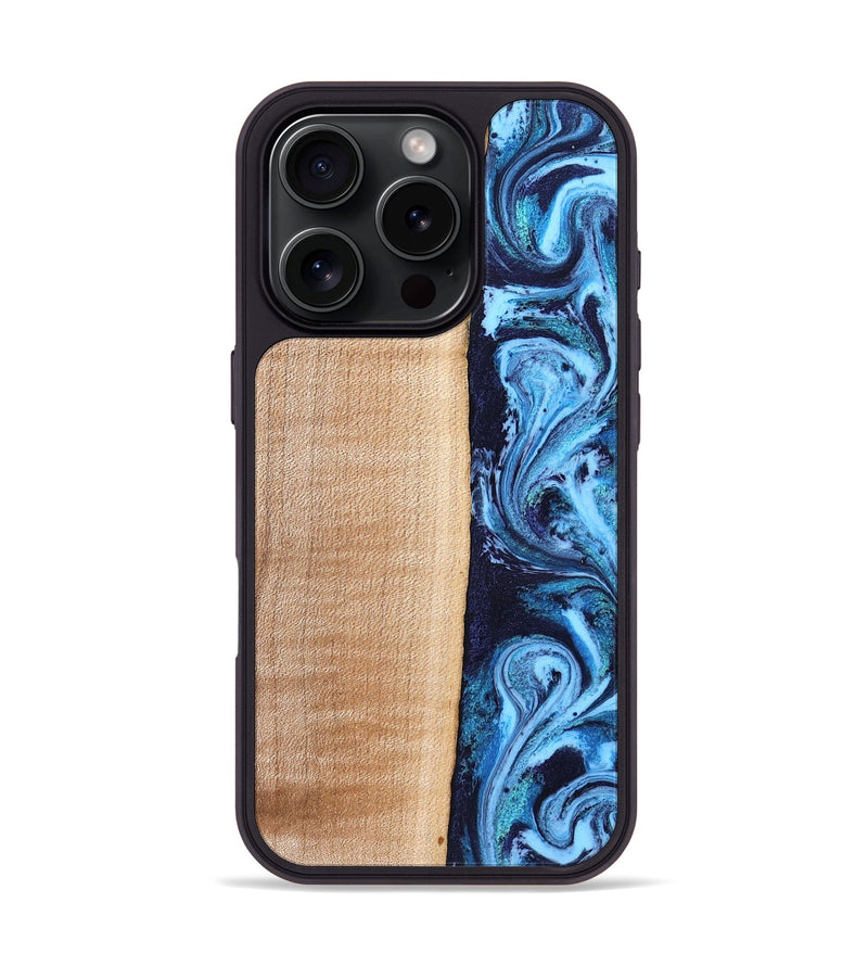 iPhone 16 Pro Wood Phone Case - Gordon (Blue, 832758)