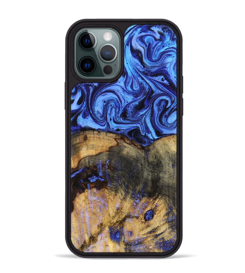 iPhone 12 Pro Max Wood Phone Case - Oswaldo (Blue, 832759)