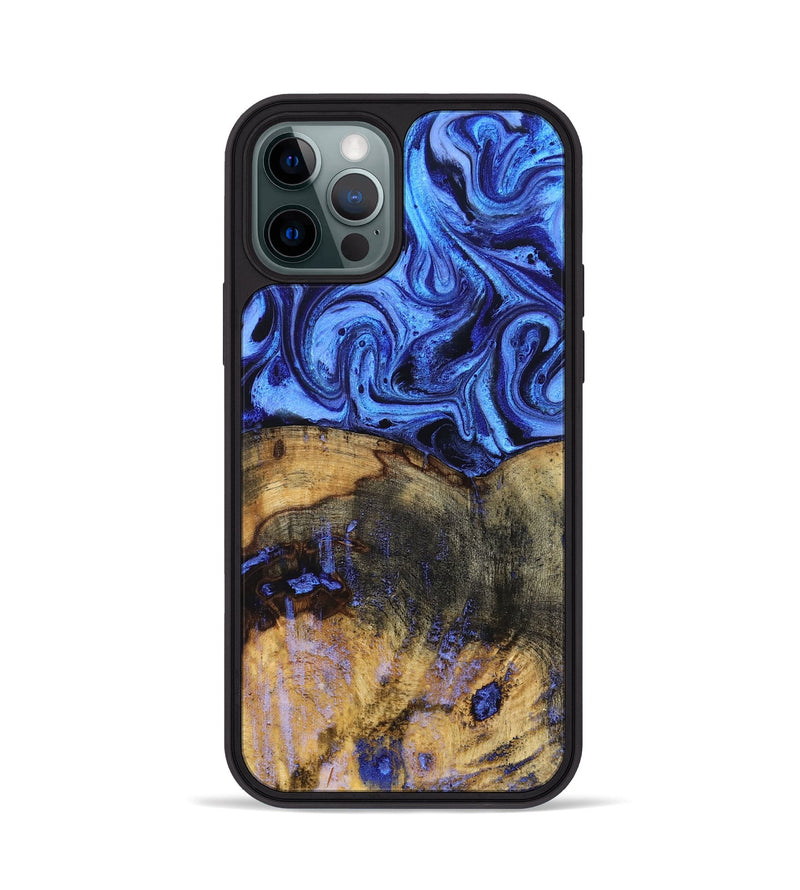 iPhone 12 Pro Wood Phone Case - Oswaldo (Blue, 832759)