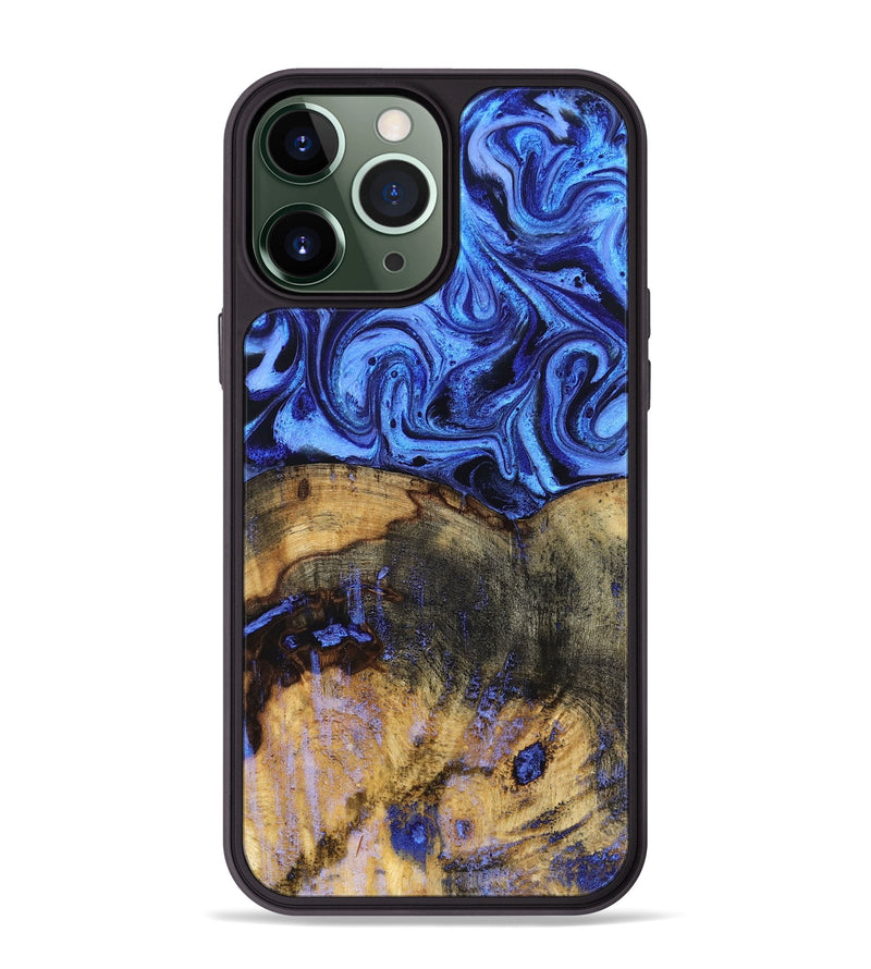 iPhone 13 Pro Max Wood Phone Case - Oswaldo (Blue, 832759)