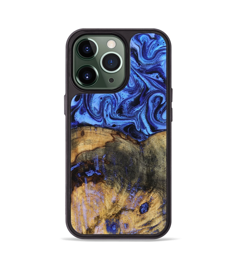 iPhone 13 Pro Wood Phone Case - Oswaldo (Blue, 832759)