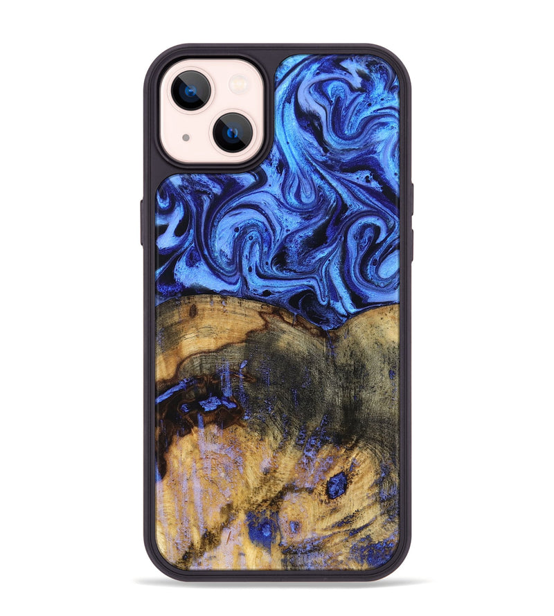 iPhone 14 Plus Wood Phone Case - Oswaldo (Blue, 832759)
