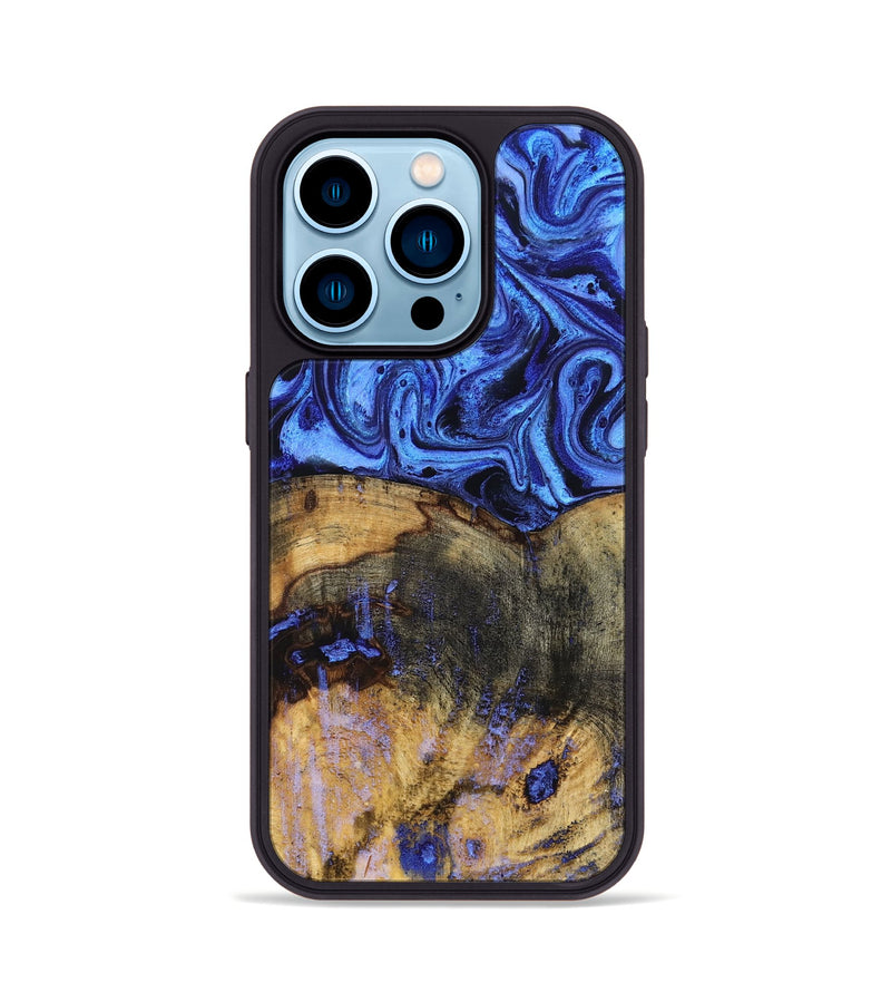 iPhone 14 Pro Wood Phone Case - Oswaldo (Blue, 832759)