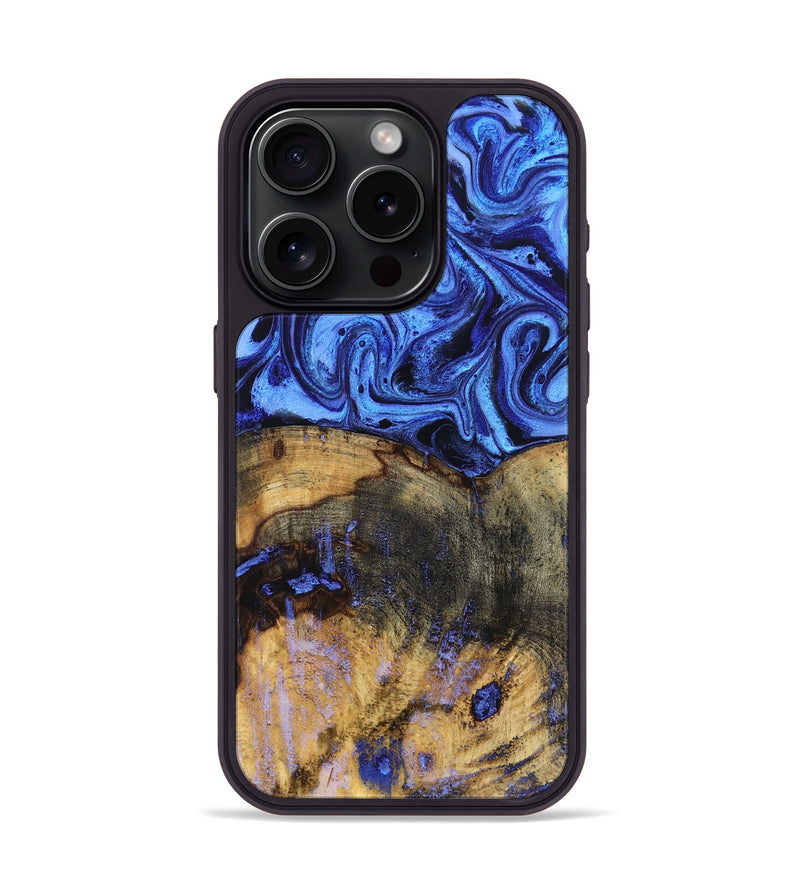 iPhone 15 Pro Wood Phone Case - Oswaldo (Blue, 832759)