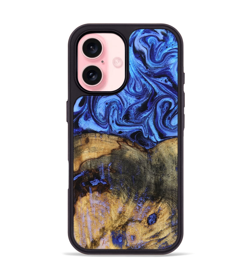 iPhone 16 Wood Phone Case - Oswaldo (Blue, 832759)