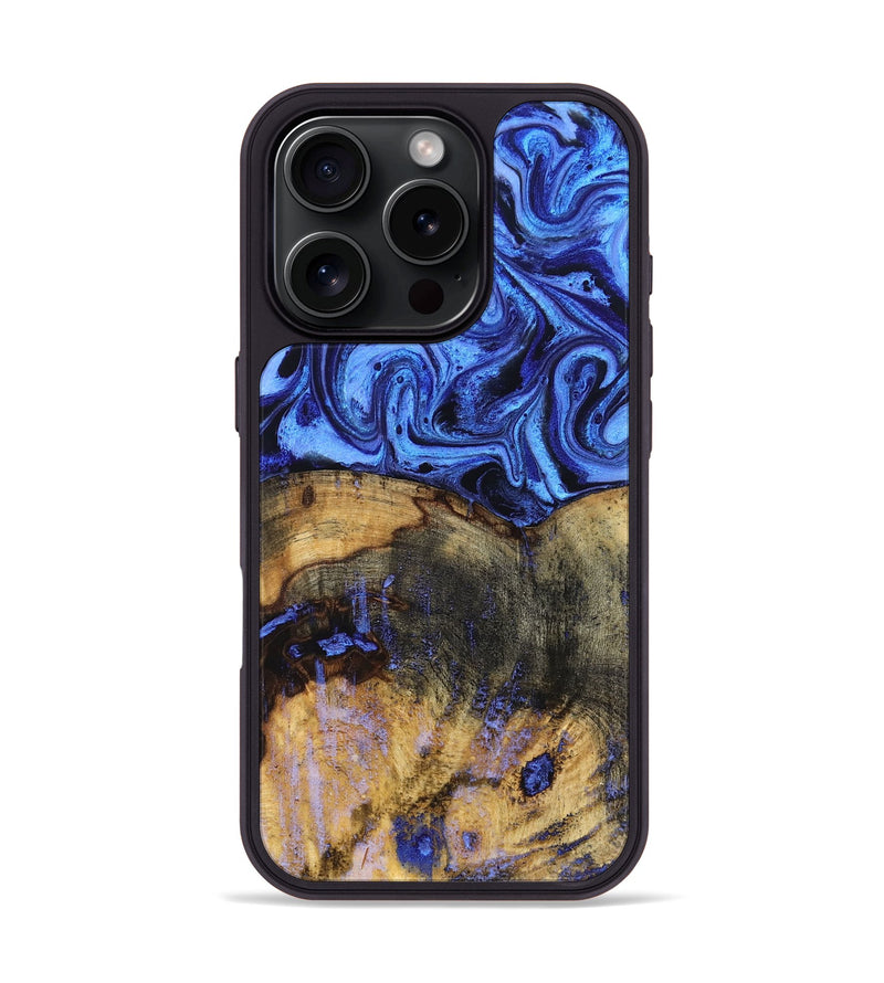 iPhone 16 Pro Wood Phone Case - Oswaldo (Blue, 832759)