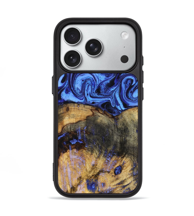 iPhone 18 Pro Wood Phone Case - Oswaldo (Blue, 832759)