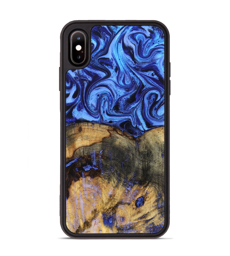 iPhone Xs Max Wood Phone Case - Oswaldo (Blue, 832759)