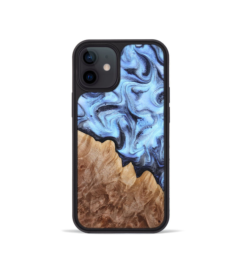 iPhone 12 mini Wood Phone Case - Inga (Blue, 832760)