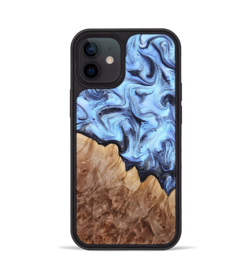 iPhone 12 Wood Phone Case - Inga (Blue, 832760)