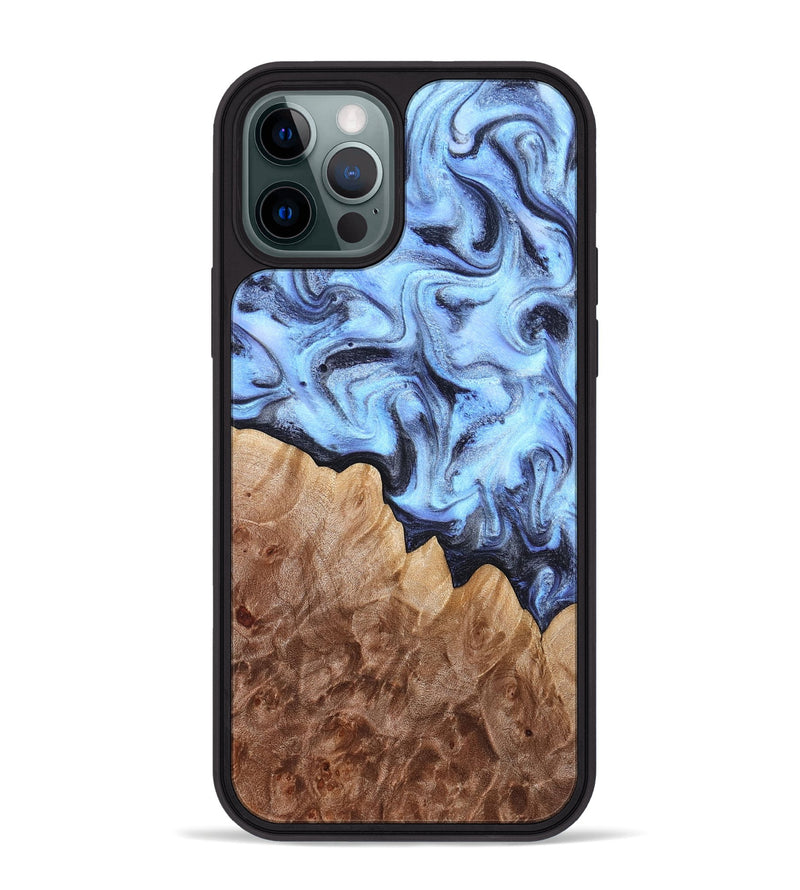 iPhone 12 Pro Max Wood Phone Case - Inga (Blue, 832760)