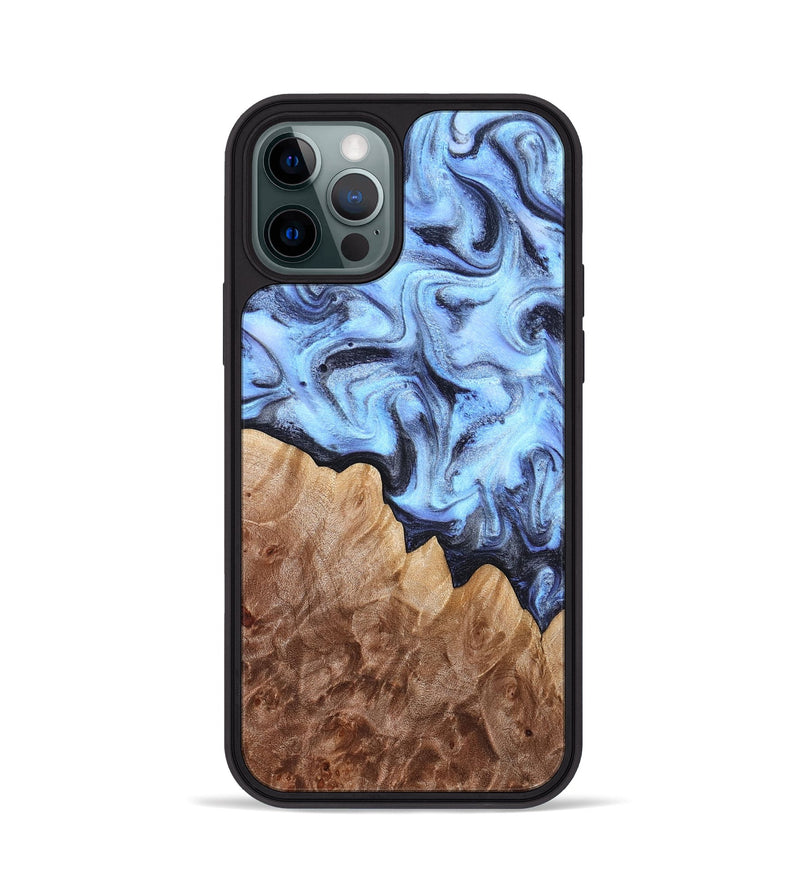 iPhone 12 Pro Wood Phone Case - Inga (Blue, 832760)