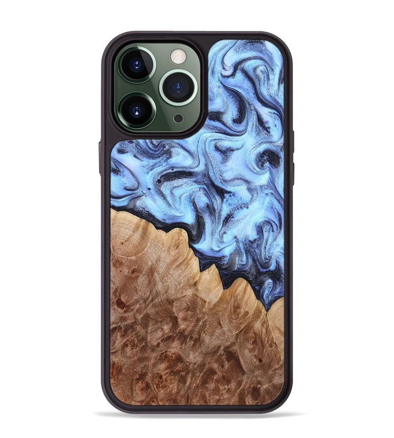 iPhone 13 Pro Max Wood Phone Case - Inga (Blue, 832760)