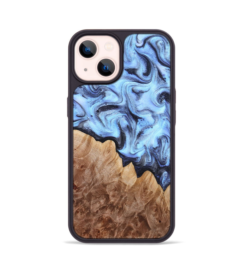 iPhone 14 Wood Phone Case - Inga (Blue, 832760)