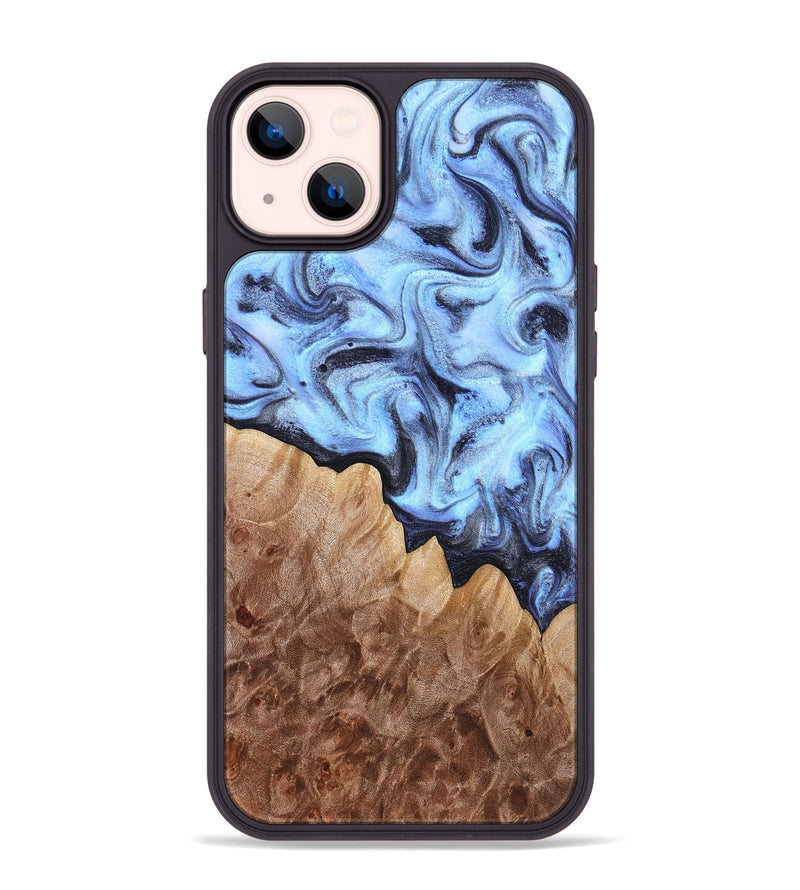 iPhone 14 Plus Wood Phone Case - Inga (Blue, 832760)