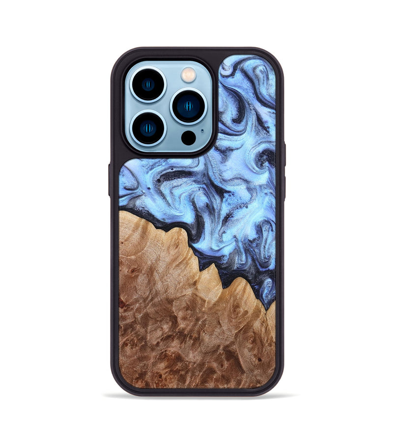 iPhone 14 Pro Wood Phone Case - Inga (Blue, 832760)