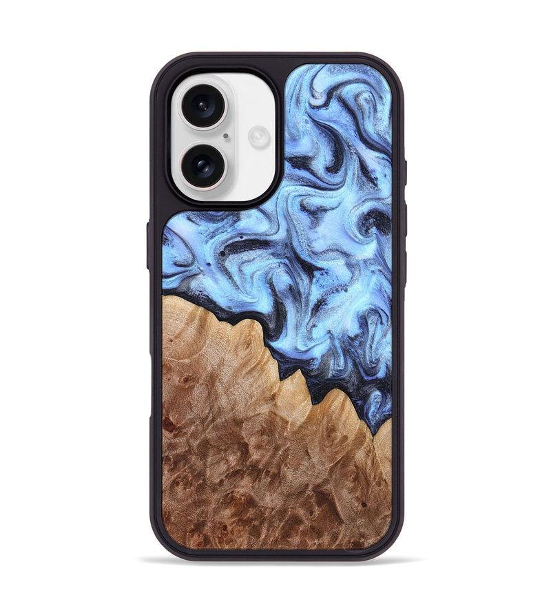 iPhone 17 Wood Phone Case - Inga (Blue, 832760)