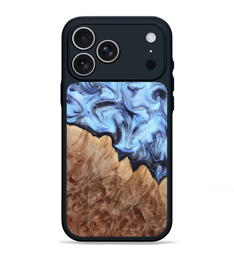 iPhone 17 Pro Max Wood Phone Case - Inga (Blue, 832760)